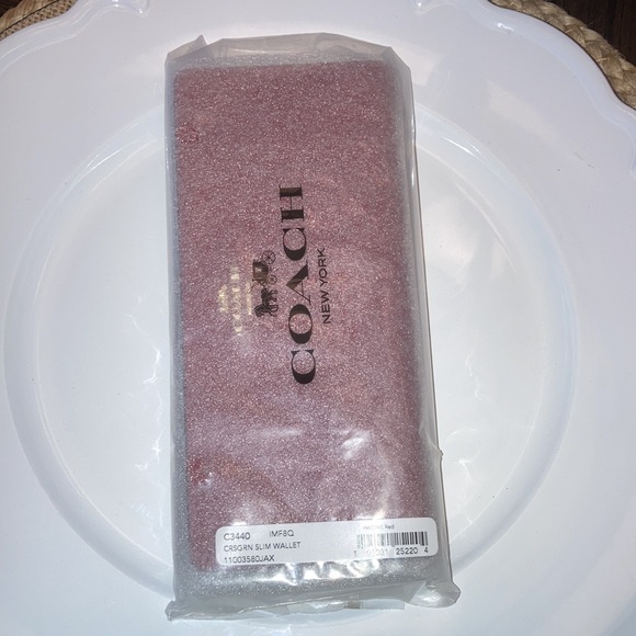 Coach Snap CrossgraIn Leather Slim Wallet - Picture 5 of 5